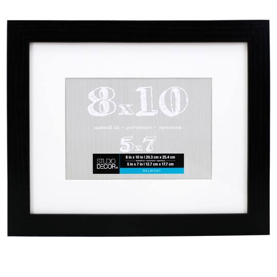 Black Belmont Frame With Mat By Studio Decor